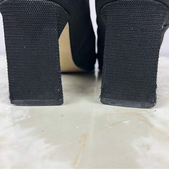 Vintage Jessica Criss Cross Black Heeled Shoes Size 8.5 - Picture 3 of 5